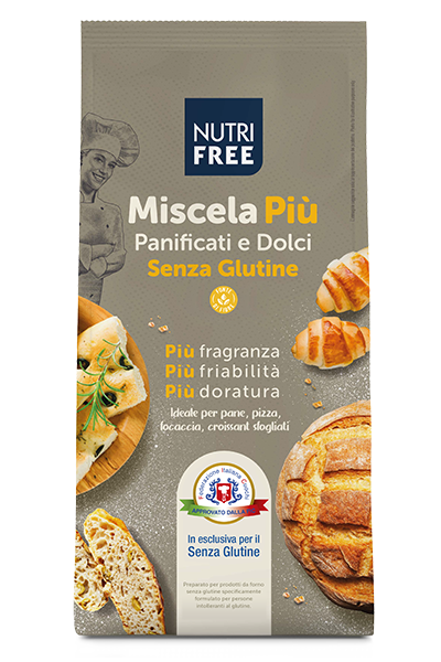 Nutrifree Miscela Più farina senza glutine per pane e dolci