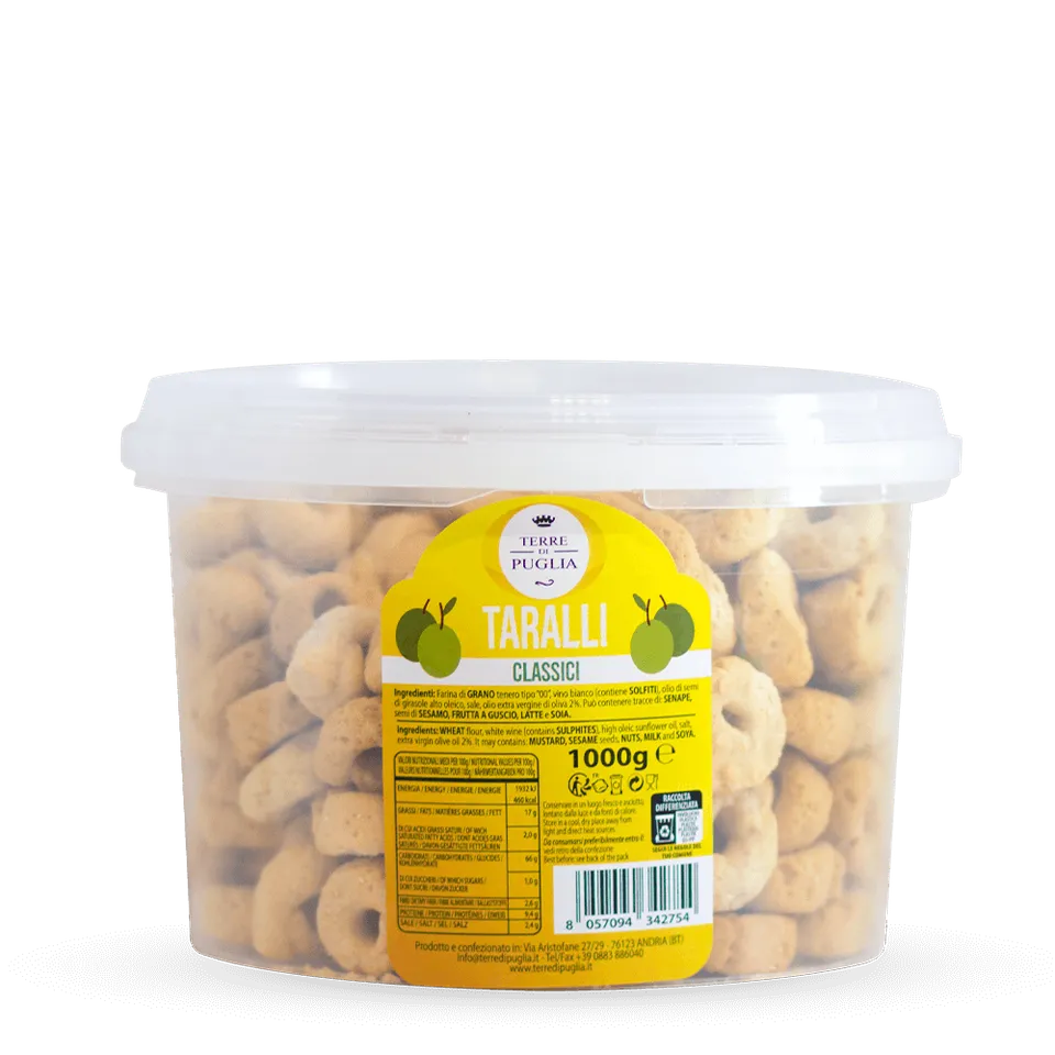 Terre di Puglia Linea Tradizione Ho.Re.Ca. Taralli Classici 1kg