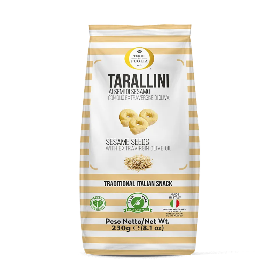Terre di Puglia Millerighe semi di sesamo taralli 230g