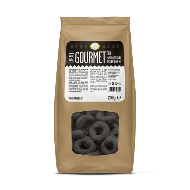 Terre di Puglia Taralli Gourmet grano arso 200g forno