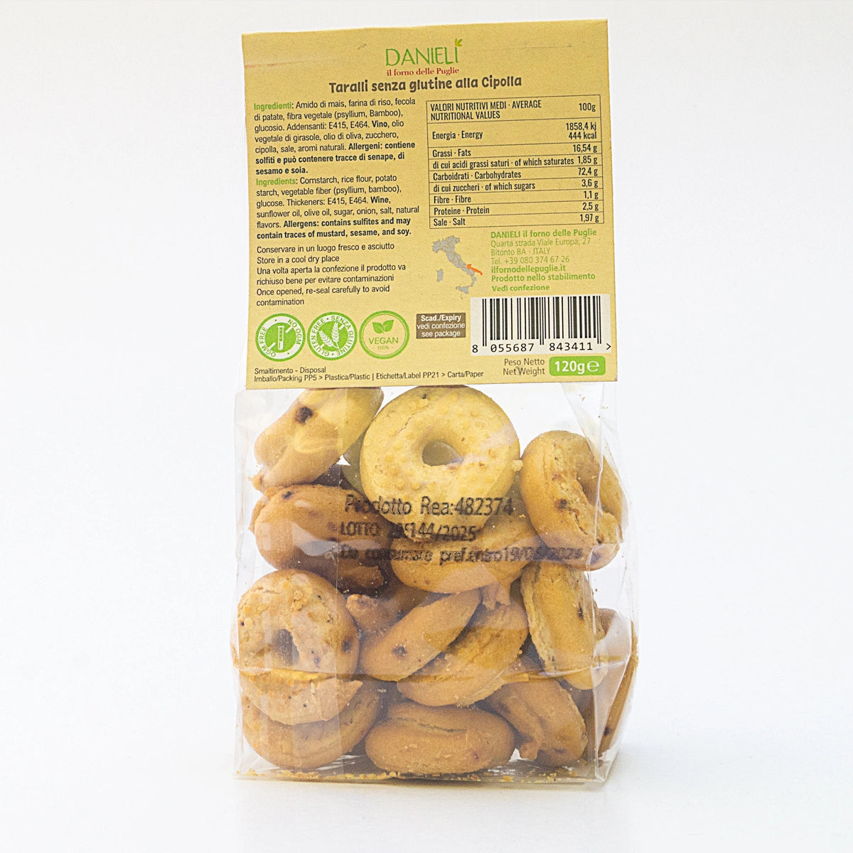 Danieli Taralli senza Glutine Cipolla taralli 120g