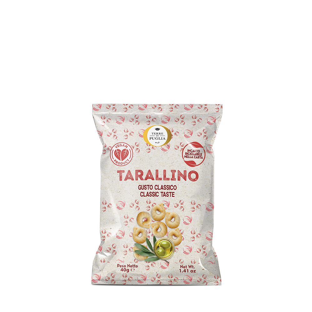 Terre di Puglia Tarallino Snack Taralli Pack Carta 40g