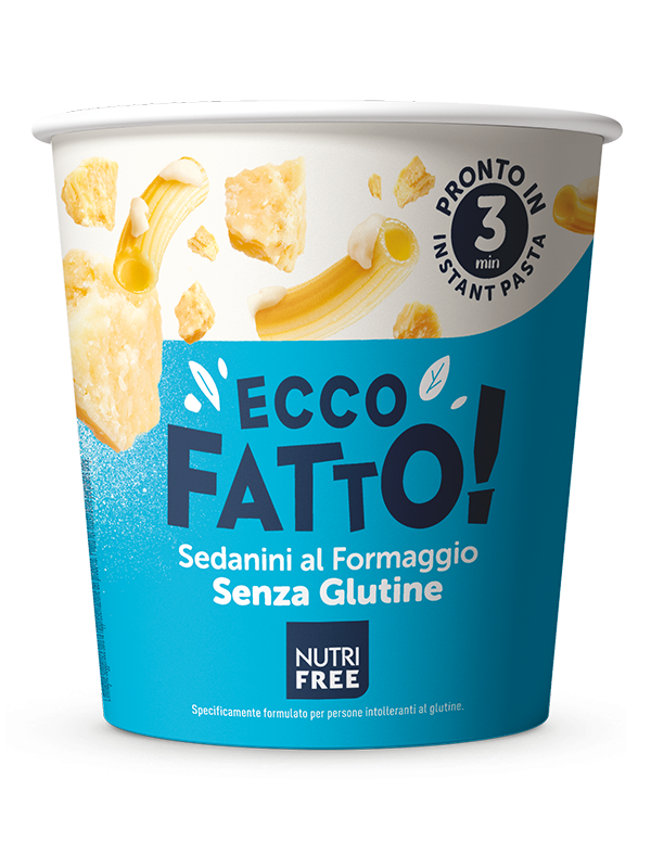 Nutrifree Sedanini Instant Cup pasta formaggio senza glutine