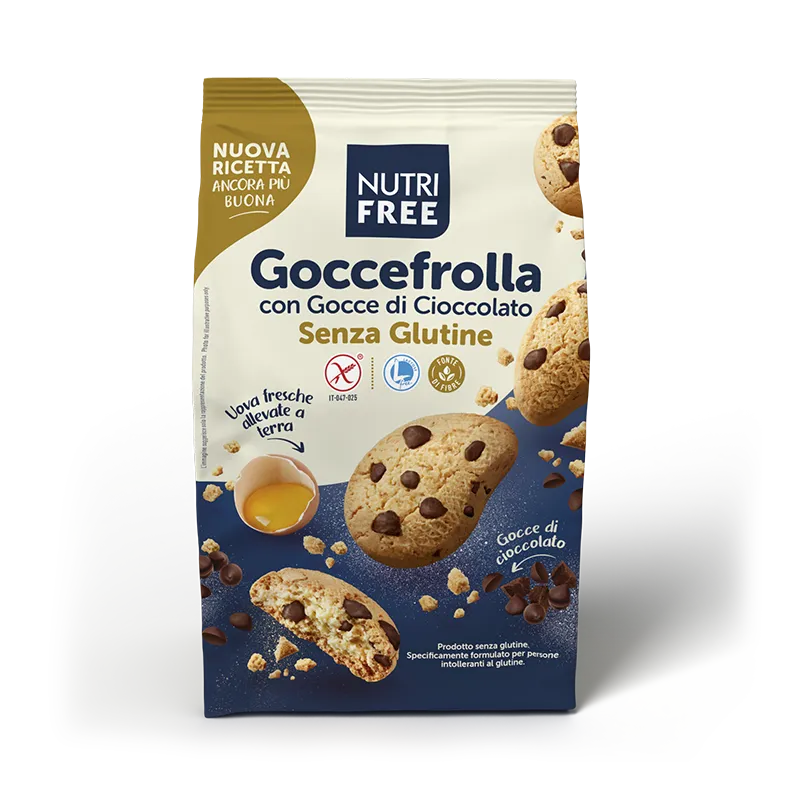 Nutrifree Goccefrolla gocce cioccolato biscotti