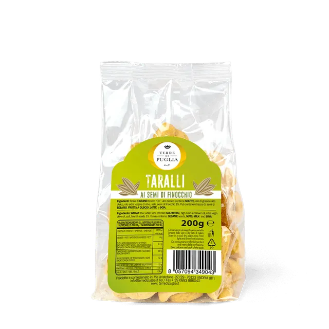 Terre di Puglia Tradizione semi di finocchio taralli 200g