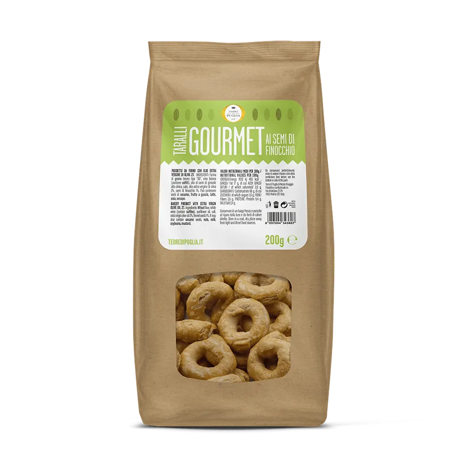 Terre di Puglia Taralli Gourmet finocchio 200g forno