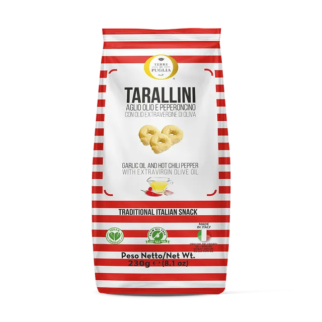 Terre di Puglia Millerighe Aglio Peperoncino tarallini 230g