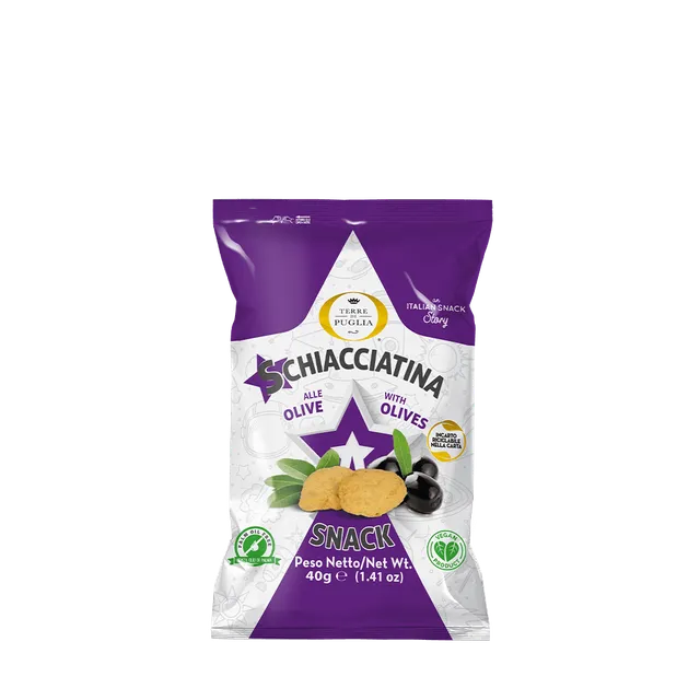Terre di Puglia Schiacciatina Snack snack 40g olive 50pz