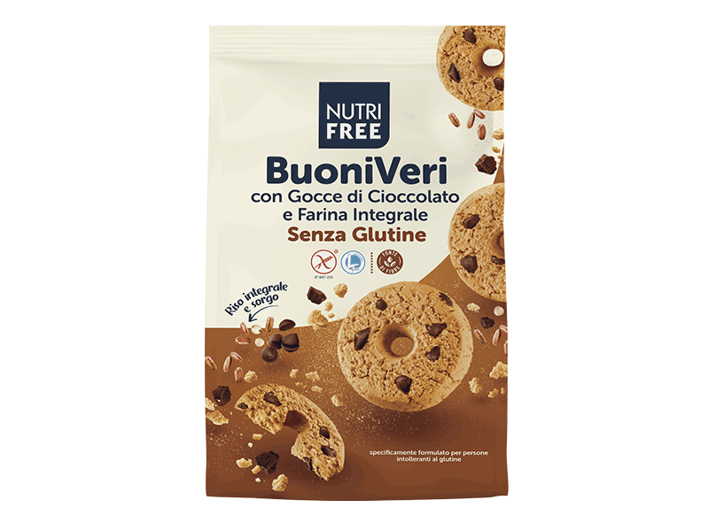 Nutrifree Buoni Veri cioccolato biscotti integrali