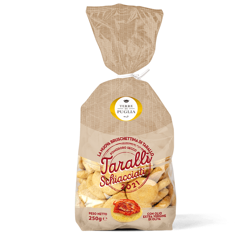 Terre di Puglia Taralli Schiacciati taralli 250g pomodori secchi