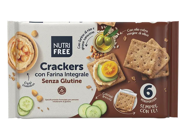 Nutrifree Pane e sostituti Crackers Farina Integrale crackers x6 fibre