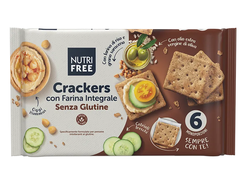 Nutrifree Pane e sostituti Crackers Farina Integrale crackers x6 fibre