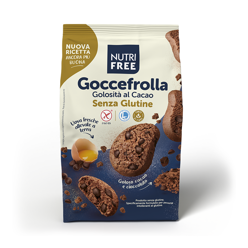 Nutrifree Goccefrolla Cacao biscotti senza glutine