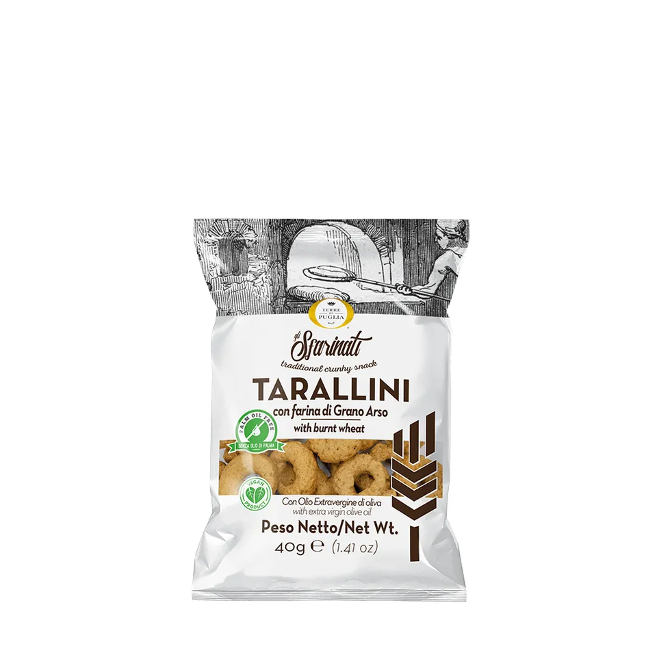 Terre di Puglia Sfarinati cracker Grano Arso 40g