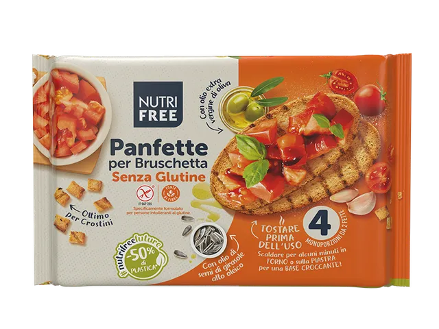 Nutrifree Panfette per Bruschetta Pane Senza Glutine Croccante