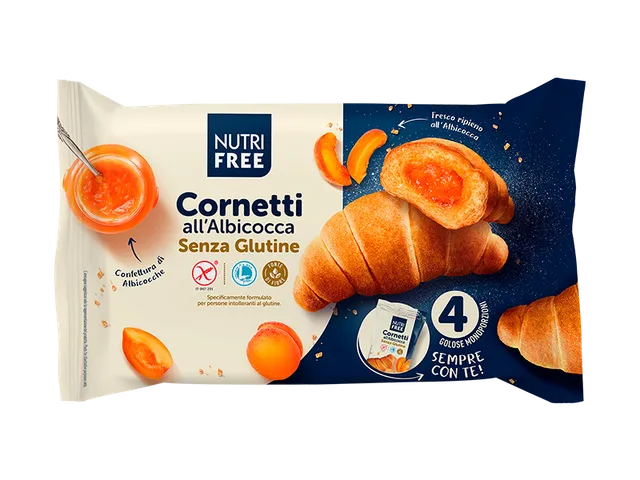 Nutrifree Cornetti Albicocca cornetti 4 monoporzioni senza lattosio