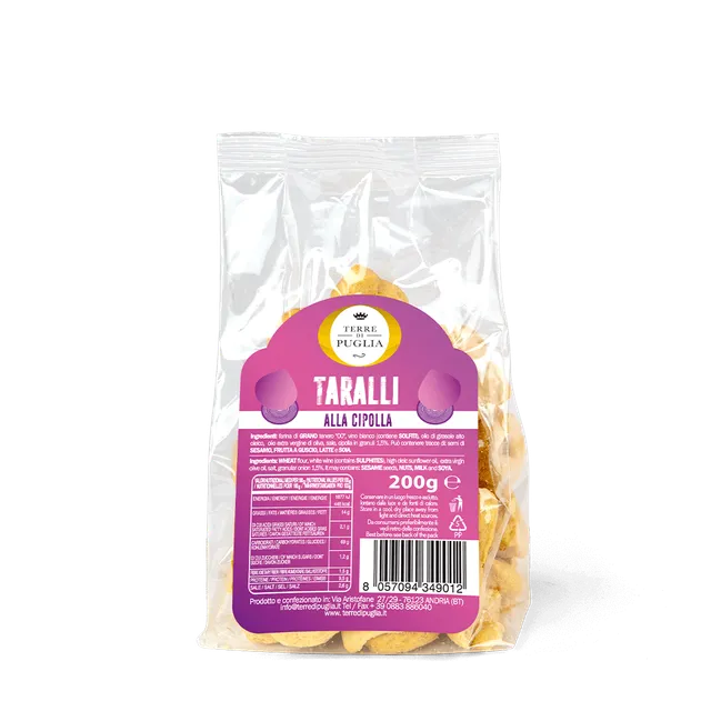 Terre di Puglia Tradizione Taralli gusto Cipolla 200g al forno