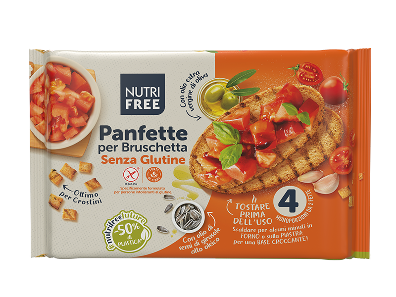 Nutrifree Panfette per Bruschetta Pane Senza Glutine Croccante