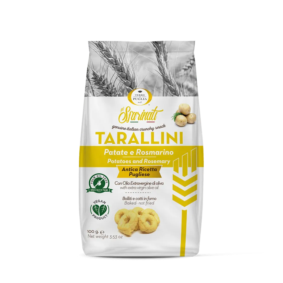 Terre di Puglia Sfarinati patate rosmarino 100g snack