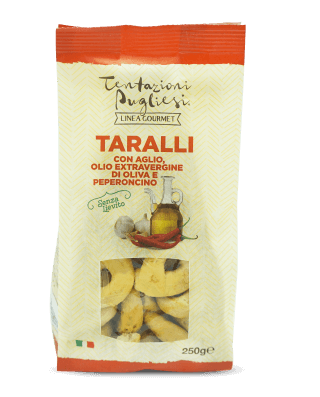 Tentazioni Pugliesi Gourmet Taralli Aglio Peperoncino 6pz