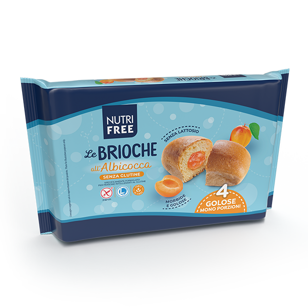 Nutrifree Merende e snack Le Brioche all'Albicocca brioche x4 senza glutine