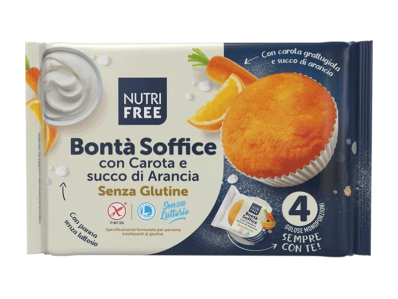 Nutrifree Soft Cake Carota Arancia torta senza glutine