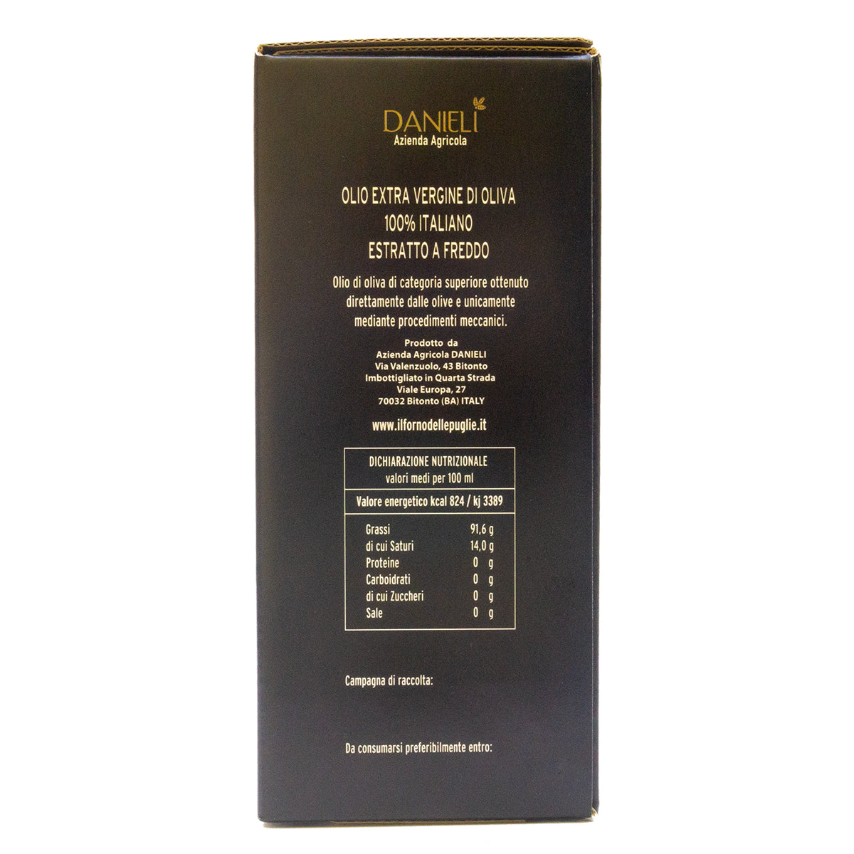 Danieli Olio Extravergine di Oliva EVO 3lt Bag in Box