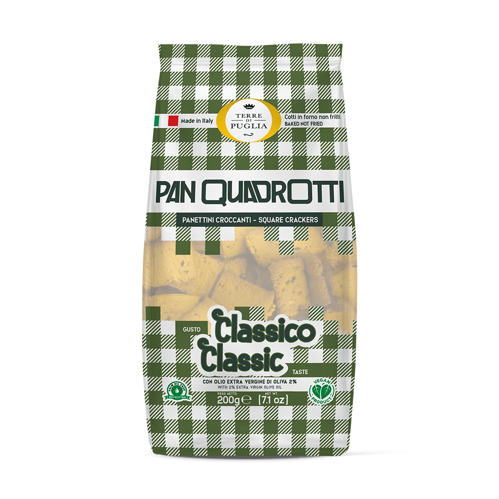 Terre di Puglia Panquadrotti 200g Classico snack da forno