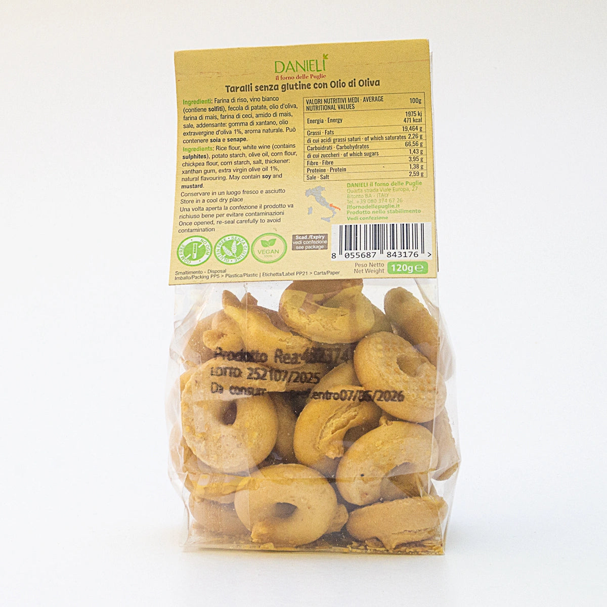 Danieli Senza Glutine Tradizionali Taralli 120g Riso