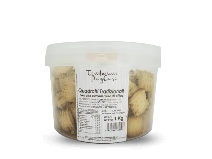 Tentazioni Pugliesi Ho.Re.Ca. Quadrotti Tradizionali secchio 1kg