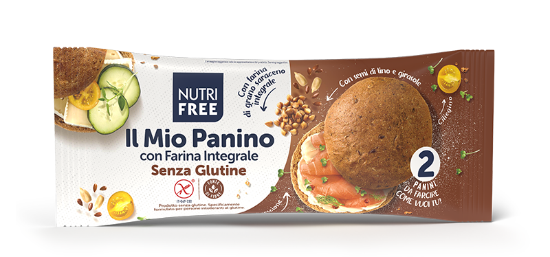 Nutrifree Mio Panino Integrale pane morbido senza lattosio