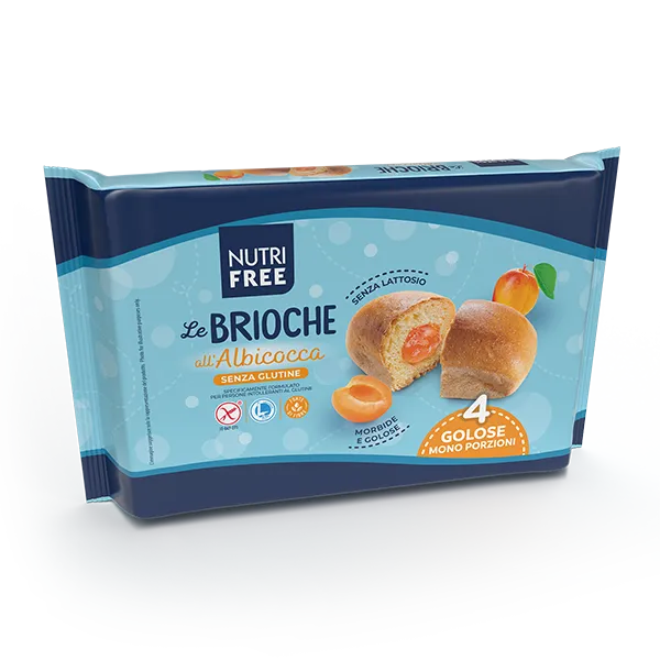 Nutrifree Merende e snack Le Brioche all'Albicocca brioche x4 senza glutine