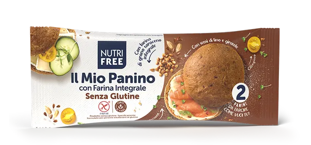 Nutrifree Mio Panino Integrale pane morbido senza lattosio
