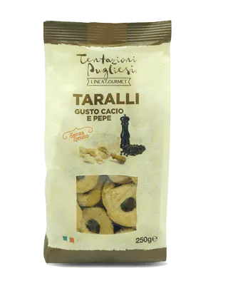 Tentazioni Pugliesi Gourmet Taralli Cacio e Pepe pack 6pz