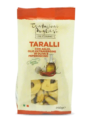 Tentazioni Pugliesi Gourmet Taralli Aglio Peperoncino 6pz