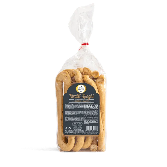 Terre di Puglia Taralli Lunghi Fatti a Mano Classico 300g