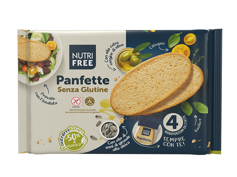 Nutrifree Panfette pane senza glutine 4 monoporzioni 8 fette
