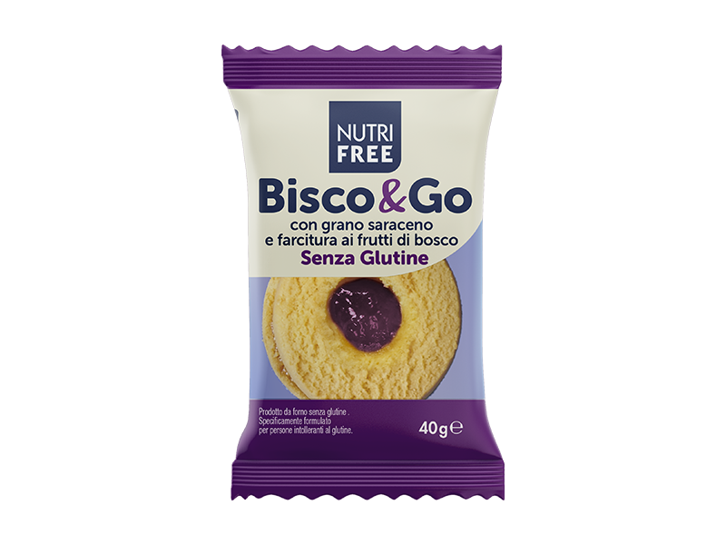 Nutrifree Bisco&Go biscotti grano saraceno frutti di bosco