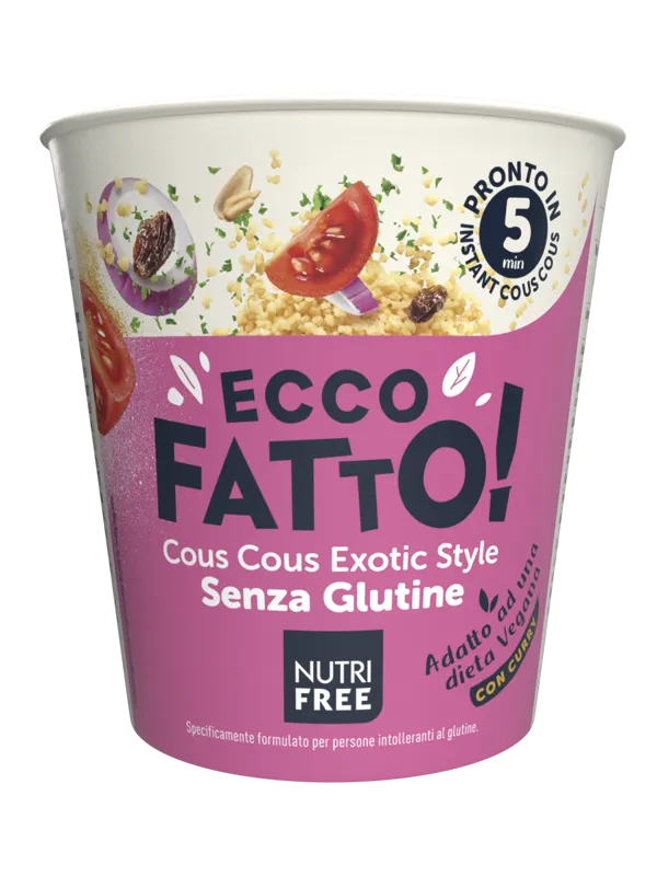 Nutrifree Instant Cup Exotic Style Cous Cous al curry