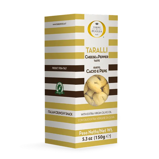 Terre di Puglia Taralli Gourmet Cacio Pepe 150g
