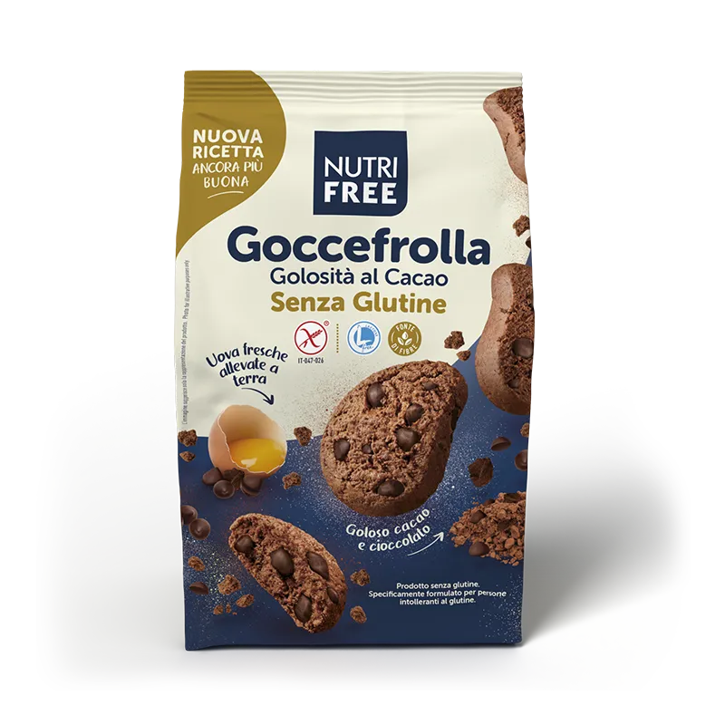 Nutrifree Goccefrolla Cacao biscotti senza glutine