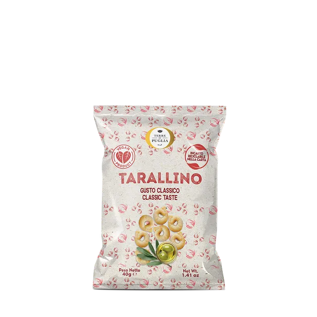 Terre di Puglia Tarallino Snack Taralli Pack Carta 40g