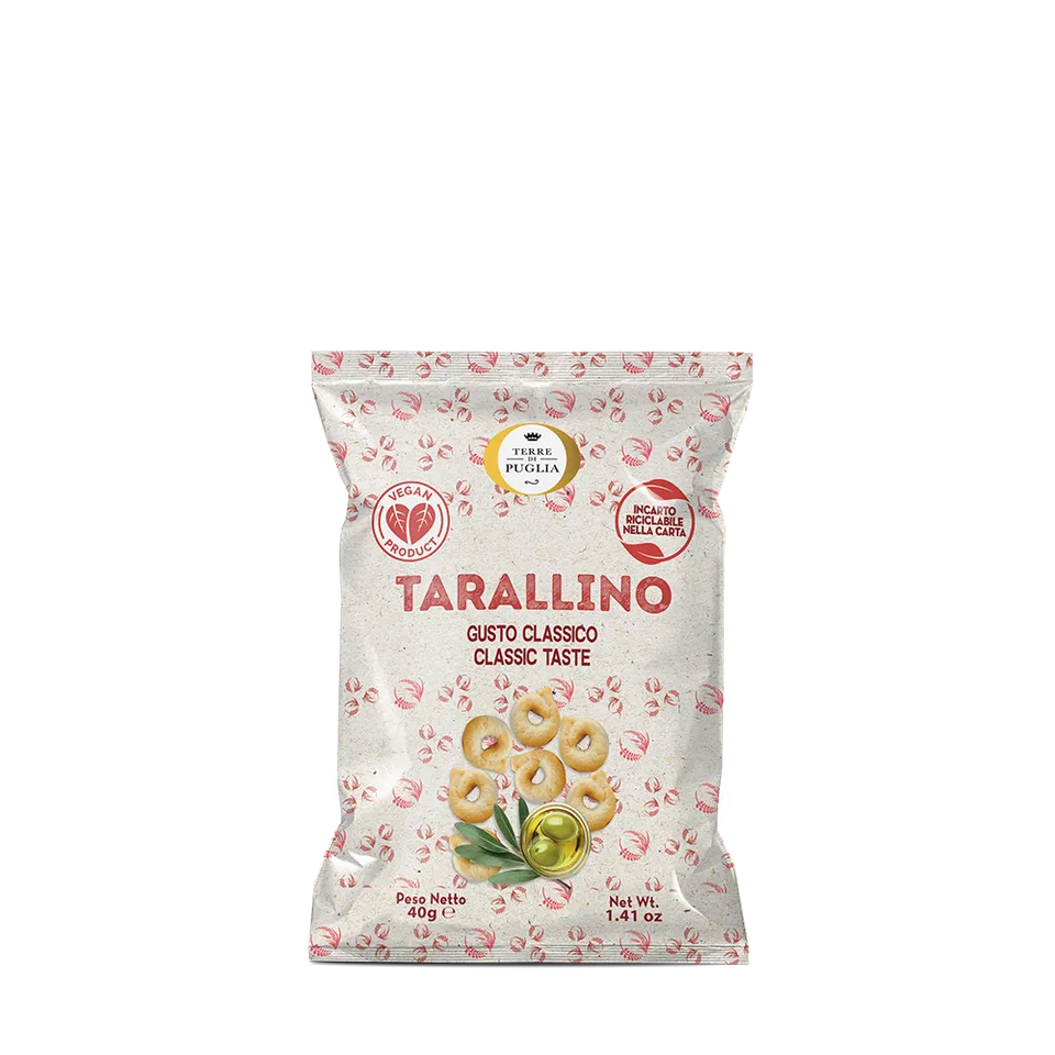 Terre di Puglia Tarallino Snack Taralli Pack Carta 40g