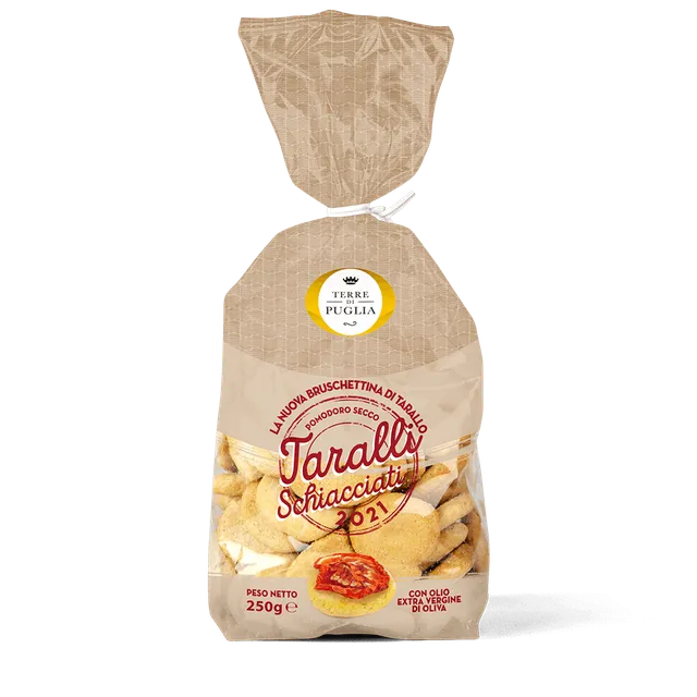 Terre di Puglia Taralli Schiacciati taralli 250g pomodori secchi