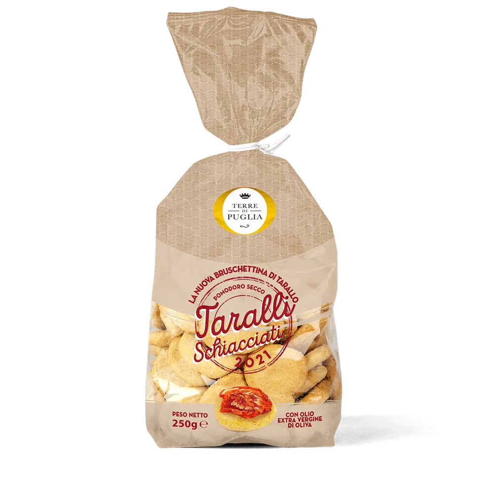 Terre di Puglia Taralli Schiacciati taralli 250g pomodori secchi