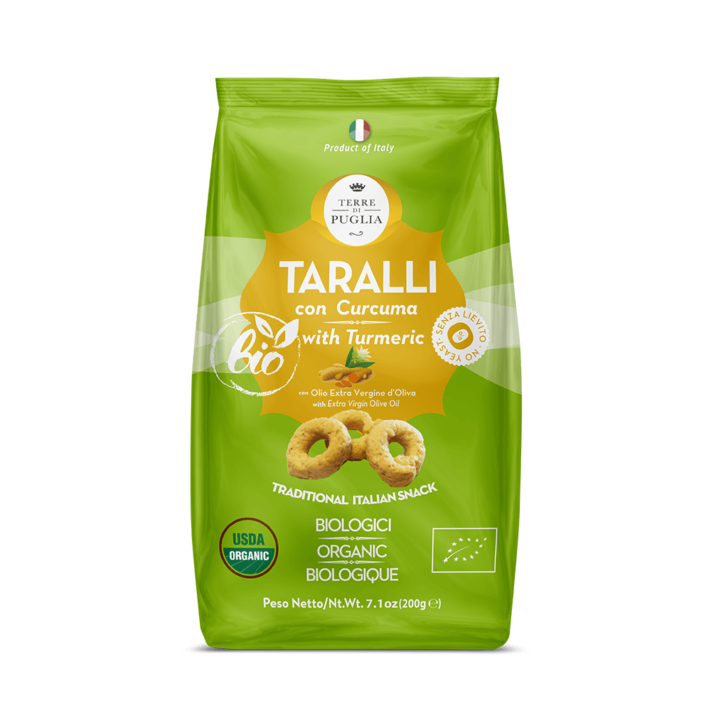 Terre di Puglia Taralli Bio Moderni Curcuma taralli bio 200g