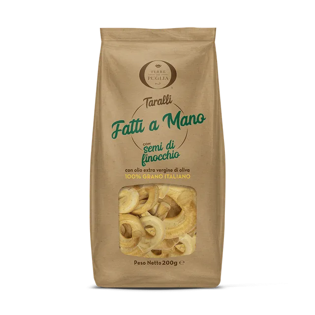 Terre di Puglia Taralli Fatti a Mano Finocchio 200g
