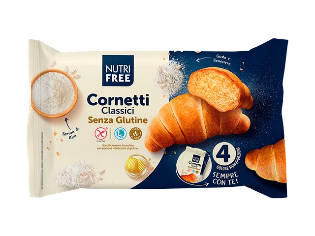 Nutrifree Cornetti Classici senza glutine 4 monoporzioni burro