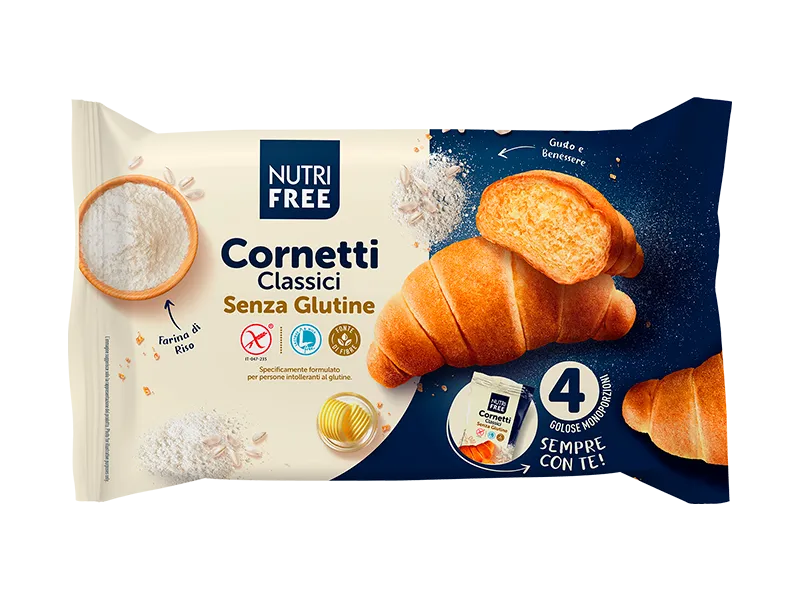 Nutrifree Cornetti Classici senza glutine 4 monoporzioni burro