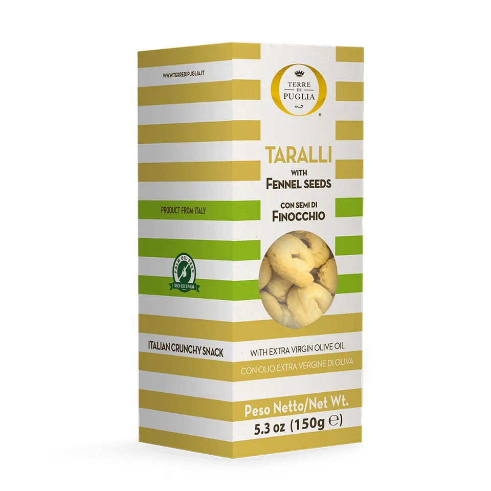 Terre di Puglia Gourmet taralli Semi Finocchio box 150g